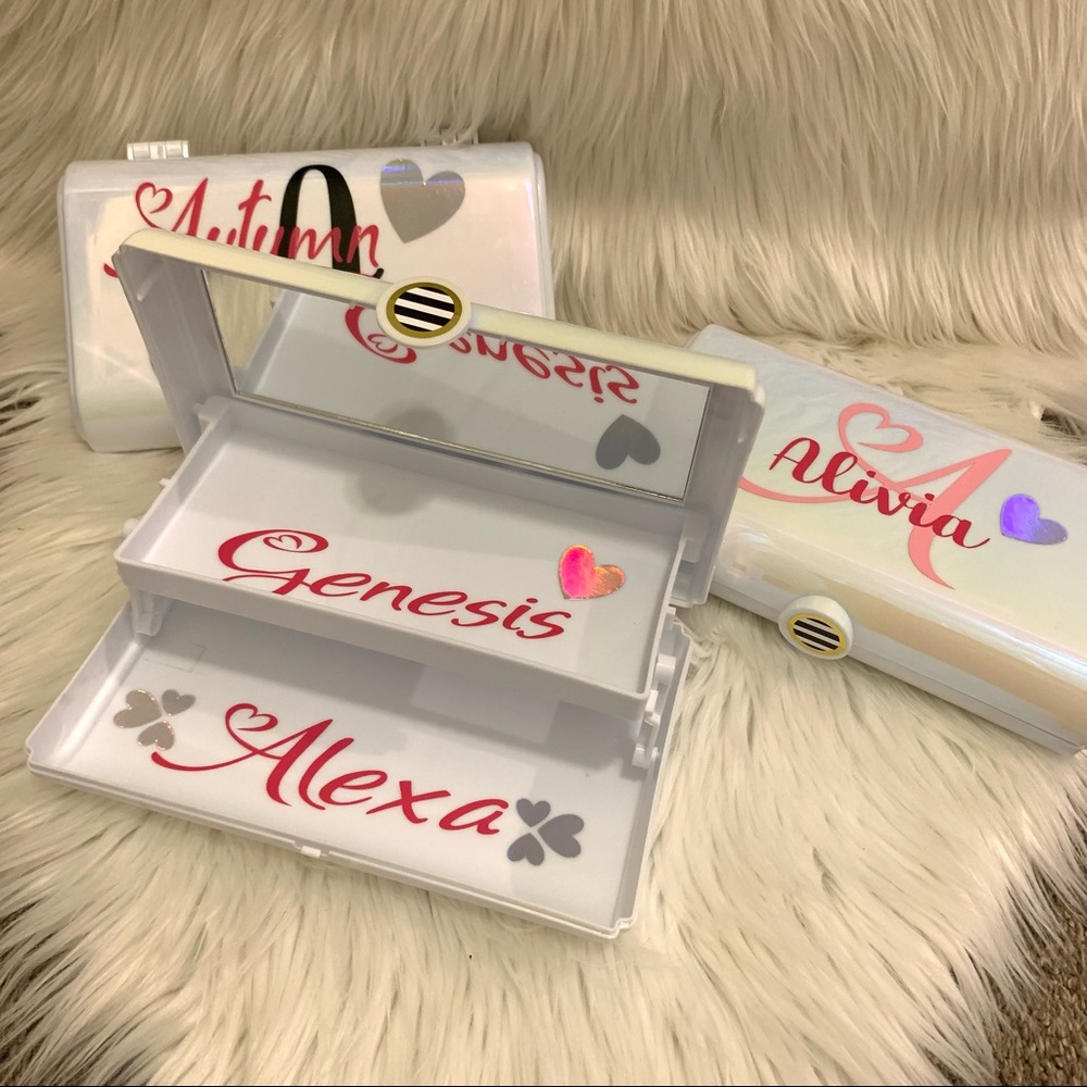 Personalized Make up box with mirror